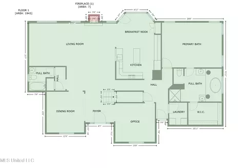 Floorplan - 14105 E Parker Rd, Vancleave, MS 39565 photo 1 of 2