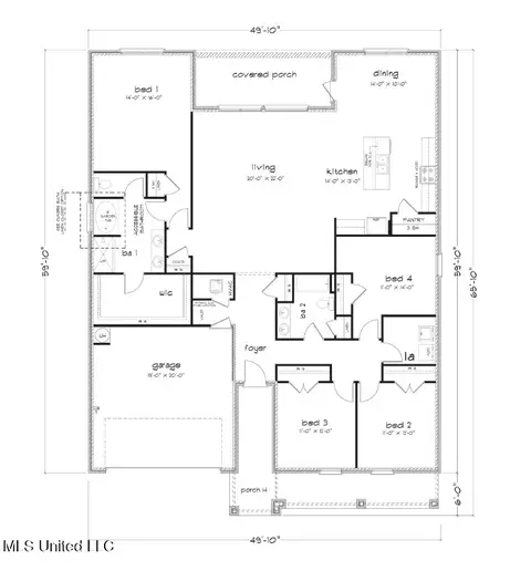 Floorplan - 9623 Reserve Blvd, Biloxi, MS 39532 photo 1 of 1