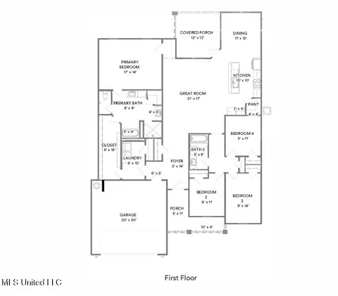 Floorplan - 7971 Buttonbush Rd, Biloxi, MS 39532 photo 1 of 1