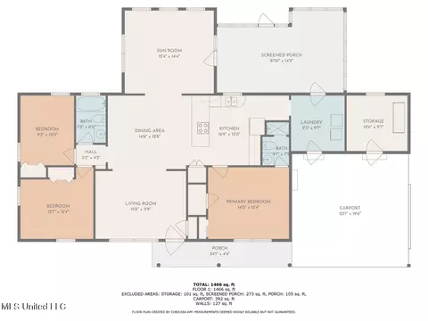 Floorplan - 1210 Melwood Dr, Forest, MS 39074 photo 1 of 1
