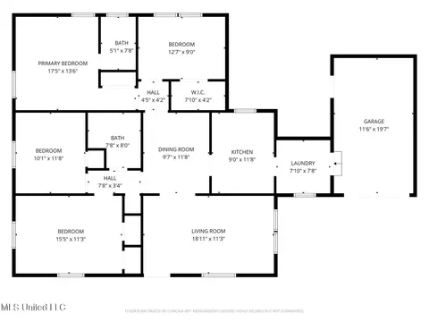 Floorplan - 615 Broadmoor Dr, Jackson, MS 39206 photo 1 of 1