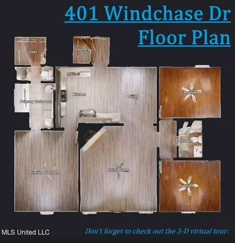 Floorplan - 401 Windchase Dr, Brandon, MS 39042 photo 1 of 1