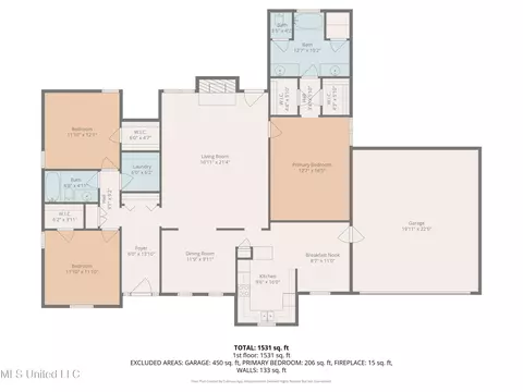 Floorplan - 1038 W Oak Grove Rd, Hernando, MS 38632 photo 1 of 2
