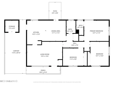 Floorplan - 227 Queen Anne Ln, Jackson, MS 39209 photo 1 of 1