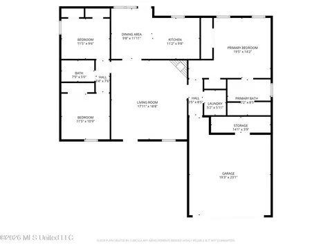 Floorplan - 602 Madeline Cv, Florence, MS 39073 photo 2 of 2