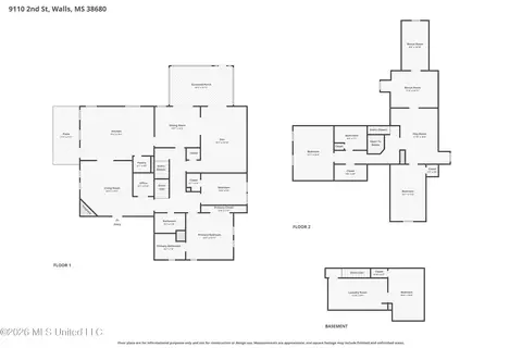 Floorplan - 9110 Second St, Walls, MS 38680 photo 2 of 3