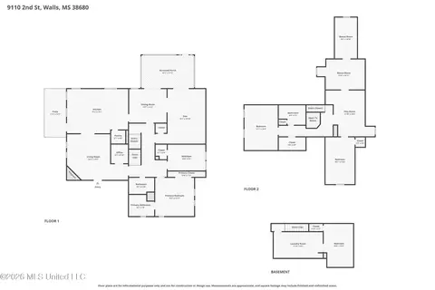 Floorplan - 9110 Second St, Walls, MS 38680 photo 3 of 3