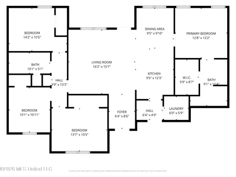 Floorplan - 68 Bates Ave, Purvis, MS 39475 photo 1 of 1