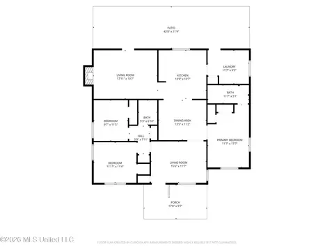 Floorplan - 764 Avalon Rd, Jackson, MS 39206 photo 1 of 1