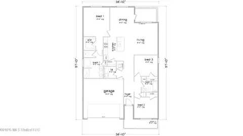 Floorplan - 106 Strawberry Dr, Lucedale, MS 39452 photo 1 of 2