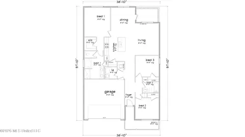 Floorplan - 106 Strawberry Dr, Lucedale, MS 39452 photo 2 of 2