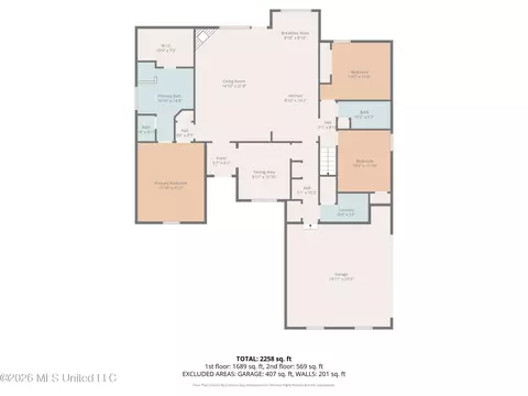 Floorplan - 1441 Clair Cir, Hernando, MS 38632 photo 1 of 3