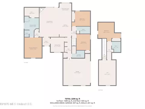 Floorplan - 1441 Clair Cir, Hernando, MS 38632 photo 2 of 3