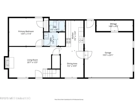 Floorplan - 2051 Laughter Rd, Nesbit, MS 38651 photo 1 of 2