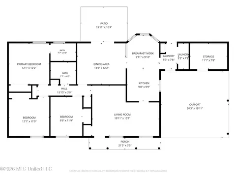 Floorplan - 206 Valley Ridge Dr, Jackson, MS 39206 photo 1 of 1