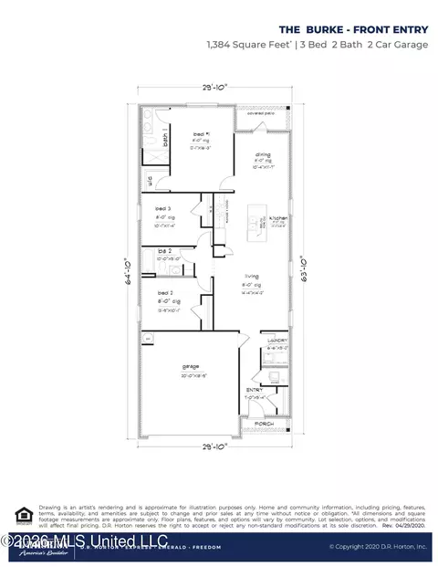 Floorplan - 603 Teal Cv, Brandon, MS 39047 photo 1 of 1