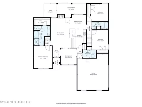 Floorplan - 1614 Fall Garden Dr, Hernando, MS 38632 photo 3 of 4