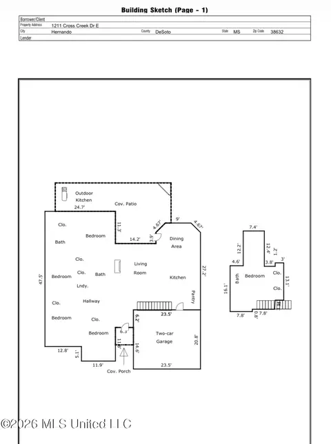 Floorplan - 1211 E Cross Creek Dr, Hernando, MS 38632 photo 1 of 1