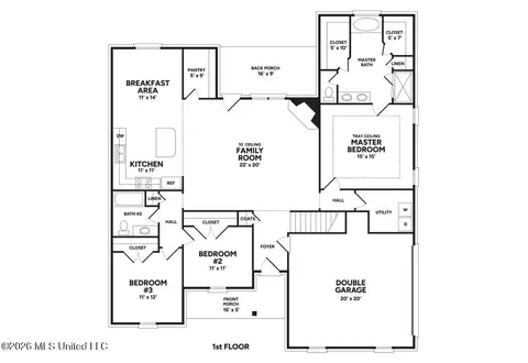 Floorplan - 7658 John Elliott Ln, Hernando, MS 38632 photo 1 of 2