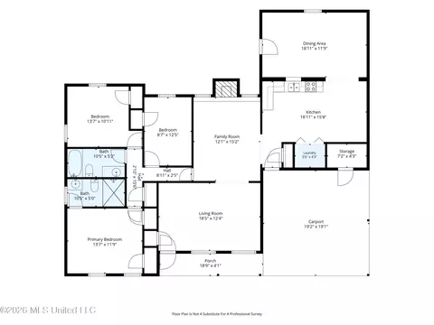 Floorplan - 1274 Brandywine Dr, Southaven, MS 38671 photo 1 of 1