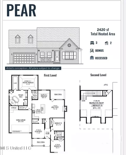 Floorplan - 292 Wells Dr, Hernando, MS 38632 photo 1 of 1
