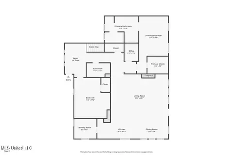 Floorplan - 405 Mason Ave, Long Beach, MS 39560 photo 2 of 3