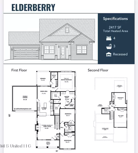 Floorplan - 297 Kason Scott Rd, Hernando, MS 38632 photo 1 of 1