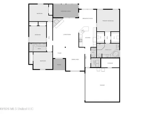 Floorplan - 284 Lighthouse Ln, Brandon, MS 39047 photo 1 of 2