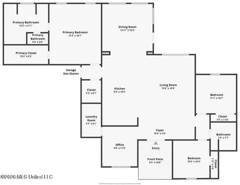 Floorplan - 617 Deason Dr, Picayune, MS 39466 photo 2 of 2