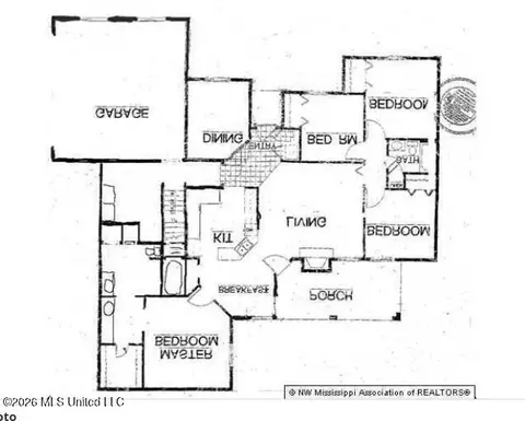 Floorplan - 624 Moore Loop, Byhalia, MS 38611 photo 1 of 1