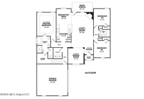 Floorplan - 407 Kason Scott Rd, Hernando, MS 38632 photo 1 of 2