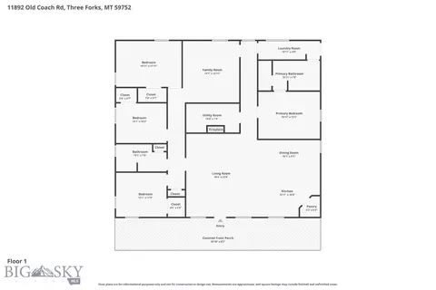 Floorplan - 11892 Old Coach Rd, Three Forks, MT 59752 photo 1 of 1