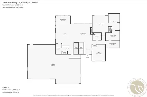 Floorplan - 2913 Brookway Dr, Laurel, MT 59044 photo 1 of 2