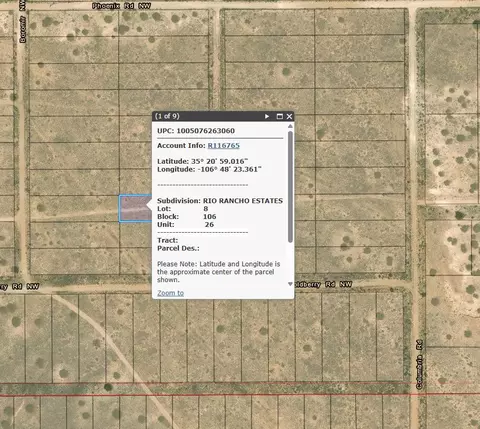 Block 106 Lot 8 & 9 Unit 26, Rio Rancho, NM 87144