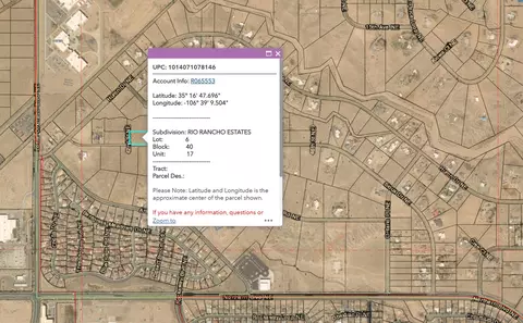Sioux Dr Ne - Chamiza Estates Drive, Rio Rancho, NM 87144