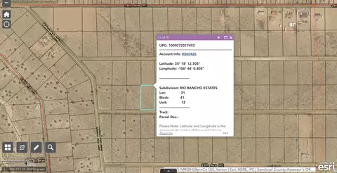 Sub Rio Rancho Estates Lot 31, Rio Rancho, NM 87144