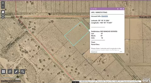 Sub Rio Rancho Estates Lot 37, Rio Rancho, NM 87144