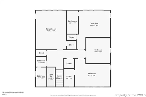 Floorplan - 309 Benthall Rd, Hampton, VA 23664 photo 3 of 3