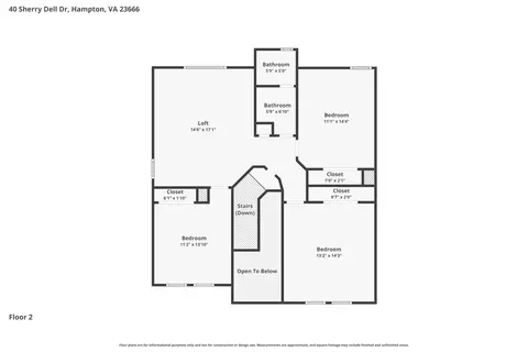 Floorplan - 40 Sherry Dell Dr, Hampton, VA 23666 photo 3 of 3