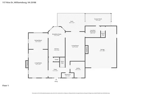 Floorplan - 117 Nice Dr, Williamsburg, VA 23188 photo 2 of 3