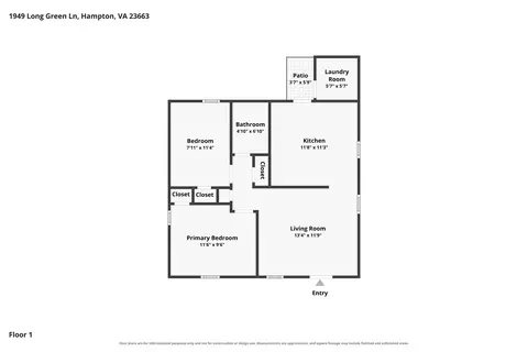 Floorplan - 1949 Long Green Ln, Hampton, VA 23663 photo 1 of 1